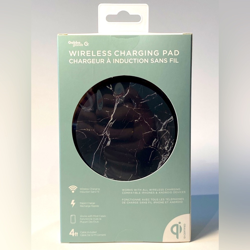 Gabba Goods Black Marble Wireless Charging Pad (Brand New, Factory Sealed, BNIB)